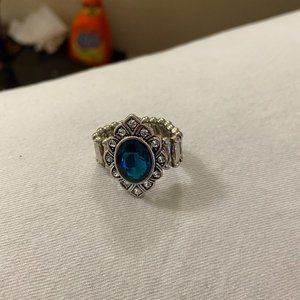 Blue and Silver Ring